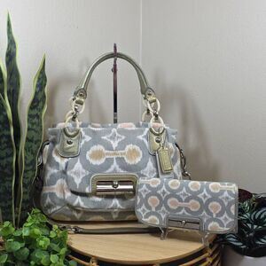 Coach Kristin Op Art Ikat Print Hobo/Satchel | Matching Wallet